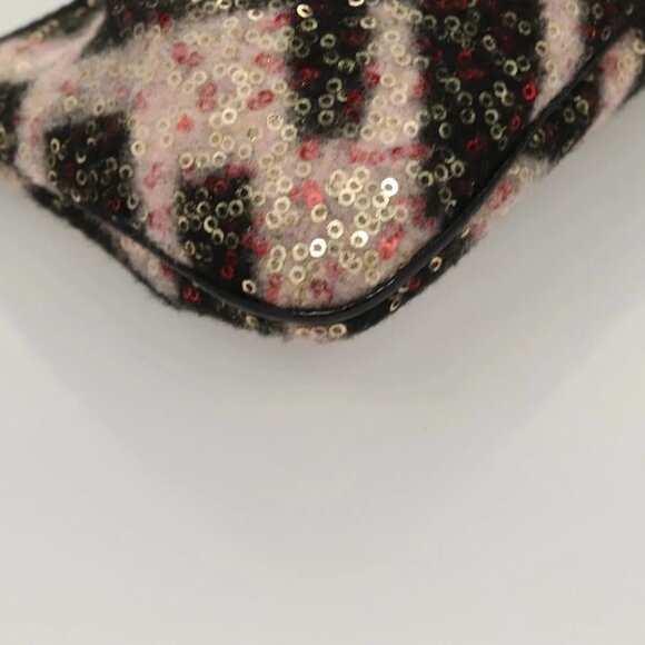 FENDI Accessory Pouch Sequin Pink Gold Auth 128846V - Picture 4 of 16